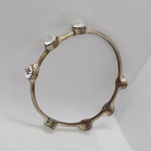 Vintage metal bracelet with Rhinestone inlays